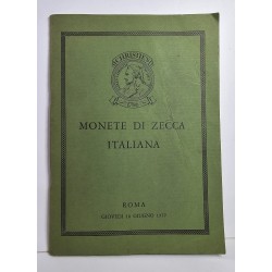 CHRISTIE'S CATALOGO D'ASTA MONETE DI ZECCA ITALIANA ROMA 16 GIUGNI 1977